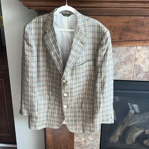 Southwick preppy plaid vintage sports jacket coat blazer est size S/M check meas